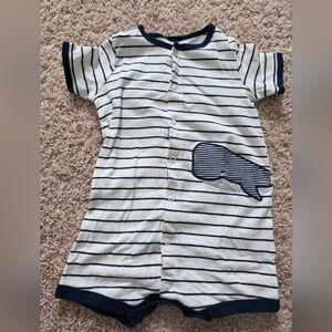 Carter's Navy and White Striped One Piece